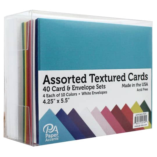PA Paper&#x2122; Accents Textured Assortment Card &#x26; Envelope Set, 4.25&#x22; x 5.5&#x22;